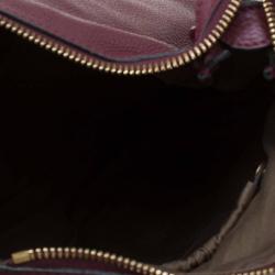 Pre Owned Chloe Burgundy Leather Medium Marcie Hobo