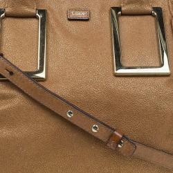 Pre Owned Chloe Metallic Brown Leather Medium Ethel Satchel