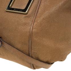 Pre Owned Chloe Metallic Brown Leather Medium Ethel Satchel