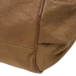 Pre Owned Chloe Metallic Brown Leather Medium Ethel Satchel