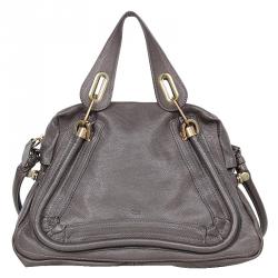 Chloe Grey Leather Paraty Bag