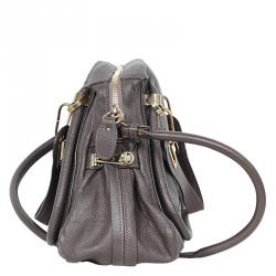 Chloe Grey Leather Paraty Bag