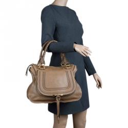 Pre Owned Chloe Brown Leather Medium Marcie Satchel