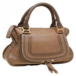 Pre Owned Chloe Brown Leather Medium Marcie Satchel