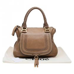 Pre Owned Chloe Brown Leather Medium Marcie Satchel
