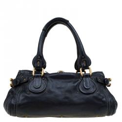Pre Owned Chloe Black Leather Medium Paddington Satchel