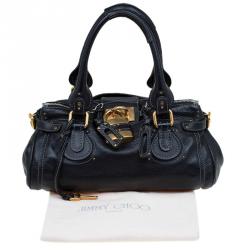 Pre Owned Chloe Black Leather Medium Paddington Satchel