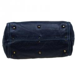 Pre Owned Chloe Blue Leather Mini Paddington Satchel