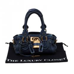 Pre Owned Chloe Blue Leather Mini Paddington Satchel