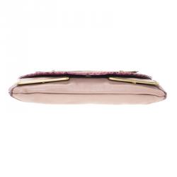 Pre Owned Chloe Purple Leather and Python Trim Limited Edition Clutch