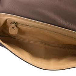 Pre Owned Chloe Purple Leather and Python Trim Limited Edition Clutch