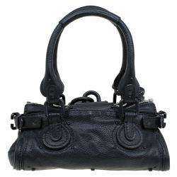 Pre Owned Chloe Black Leather Mini Paddington Satchel
