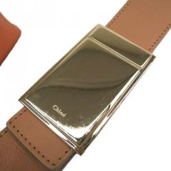 مملوكة مسبقًا حقيبة يد توت كلوي بايلي جلد برتقالي ثنائي اللون