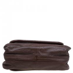 Pre Owned Chloe Brown Leather Medium Paraty Shoulder Bag