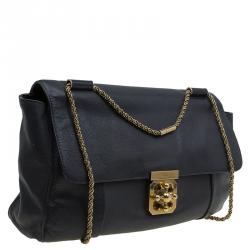مملوكة مسبقًا Chloe Black Leather Large Elsie Shoulder Bag