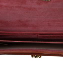 Pre Owned Chloe Coral Patent Leather Elsie Continental Wallet