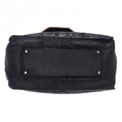 Pre Owned Chloe Black Python Medium Sally Shoulder Bag