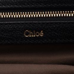 Pre Owned Chloe Black Python Medium Sally Shoulder Bag