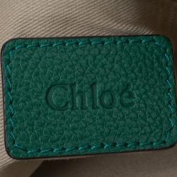 Pre Owned حقيبة يد كلوي بيريتي كبيرة جلد خضراء