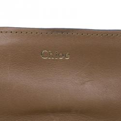 Pre Owned Chloe Fatigue Patent Leather Clasp Closure Clutch