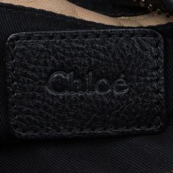 Pre Owned حقيبة كتف كلوي بيريتي متوسطة جلد سوداء