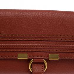 Pre Owned Chloe Copper Leather Marcie Continental Wallet