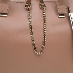 Pre Owned Chloe Bi Color Leather Medium Baylee Tote