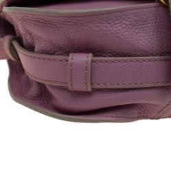 Pre Owned Chloe Lilac Leather Mini Marcie Crossbody Bag