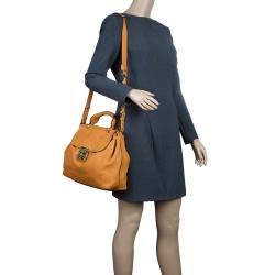 Pre Owned Chloe Tan Leather Medium Elsie Shoulder Bag