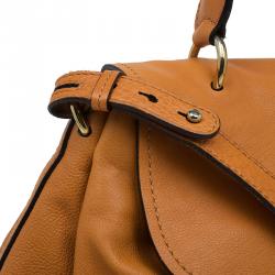 Pre Owned Chloe Tan Leather Medium Elsie Shoulder Bag