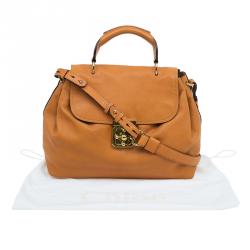Pre Owned Chloe Tan Leather Medium Elsie Shoulder Bag