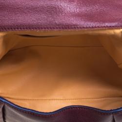 Pre Owned Chloe Burgundy Leather Small Elsie Shoulder Bag