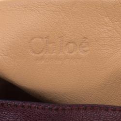 Pre Owned Chloe Burgundy Leather Small Elsie Shoulder Bag