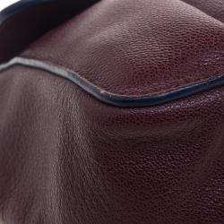Pre Owned Chloe Burgundy Leather Small Elsie Shoulder Bag