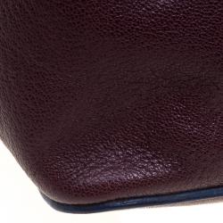 Pre Owned Chloe Burgundy Leather Small Elsie Shoulder Bag