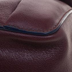 Pre Owned Chloe Burgundy Leather Small Elsie Shoulder Bag