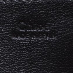 Pre Owned Chloe Off White/Black Leather Elle Chain Clutch