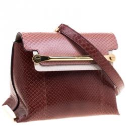 Pre Owned Chloe Multicolor Python Small Clare Shoulder Bag