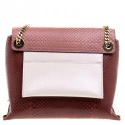 Pre Owned Chloe Multicolor Python Small Clare Shoulder Bag