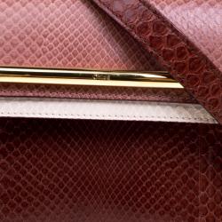 Pre Owned Chloe Multicolor Python Small Clare Shoulder Bag