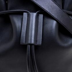 Pre Owned Chloe Black Leather Emma Drawstring Shoulder Bag