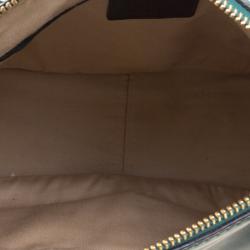 Pre Owned Chloe Green Leather and Python Medium Marcie Satchel