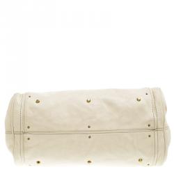 Pre Owned Chloe Cream Leather Medium Paddington Satchel