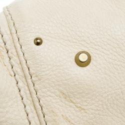 Pre Owned Chloe Cream Leather Medium Paddington Satchel