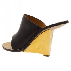 Pre Owned Chloe Black Leather Clyde Mules Size 37