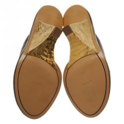 Pre Owned Chloe Black Leather Clyde Mules Size 37