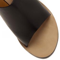 Pre Owned Chloe Black Leather Clyde Mules Size 37