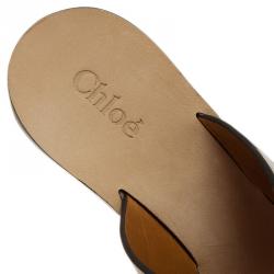 Pre Owned Chloe Black Leather Clyde Mules Size 37