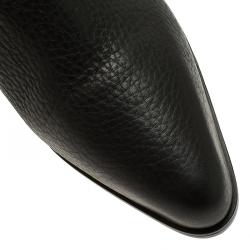 Pre Owned حذاء بوت كلوي جلد أسود مرصع مقاس 40