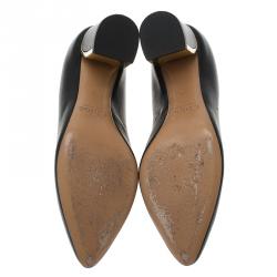 Pre Owned Chloe Black Leather Beckie Pumps Size 36